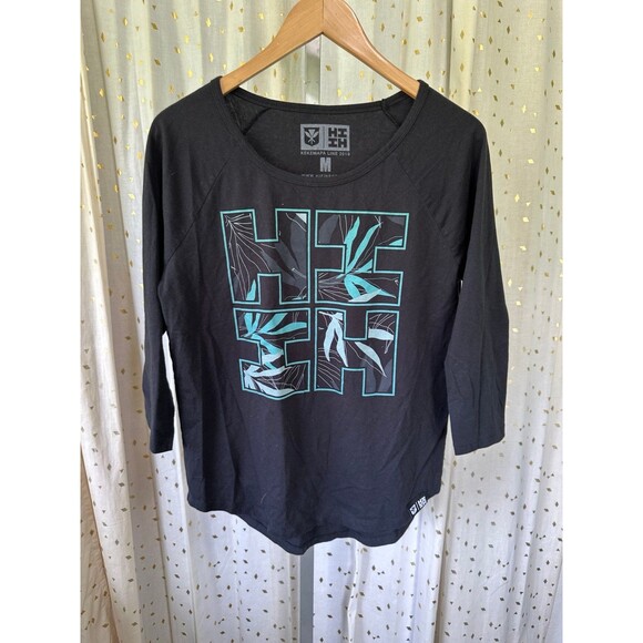 Hawaii's Finest Kekemapa Line 2019 Women's Hawaiian Quarter Sleeve Tee T-Shirt M - Picture 2 of 6